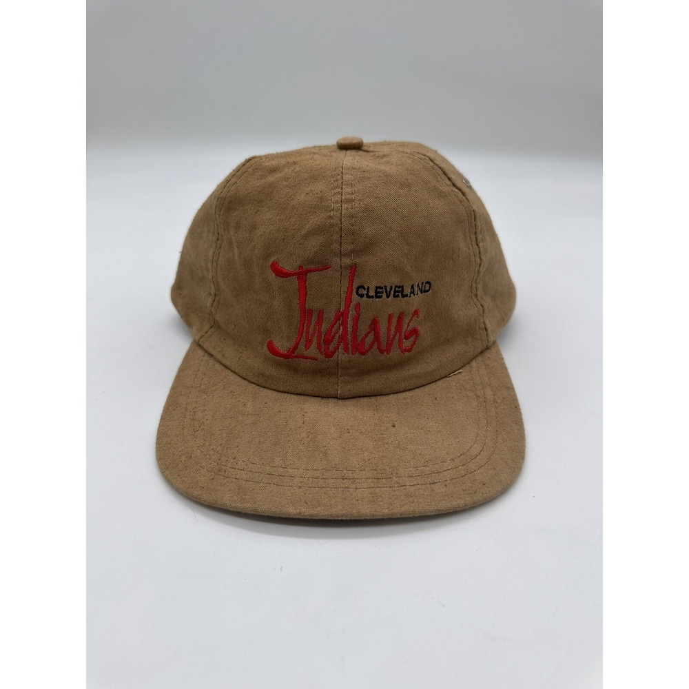 RARE Big Logo CHIEF WAHOO Vintage The Game Cleveland Indians Snapback Script